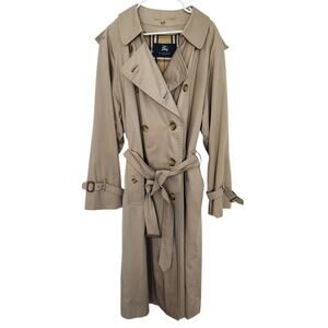 Burberry Vintage Trench Coat Men’s 44L (53” Chest) Nova Check Luxury Designer